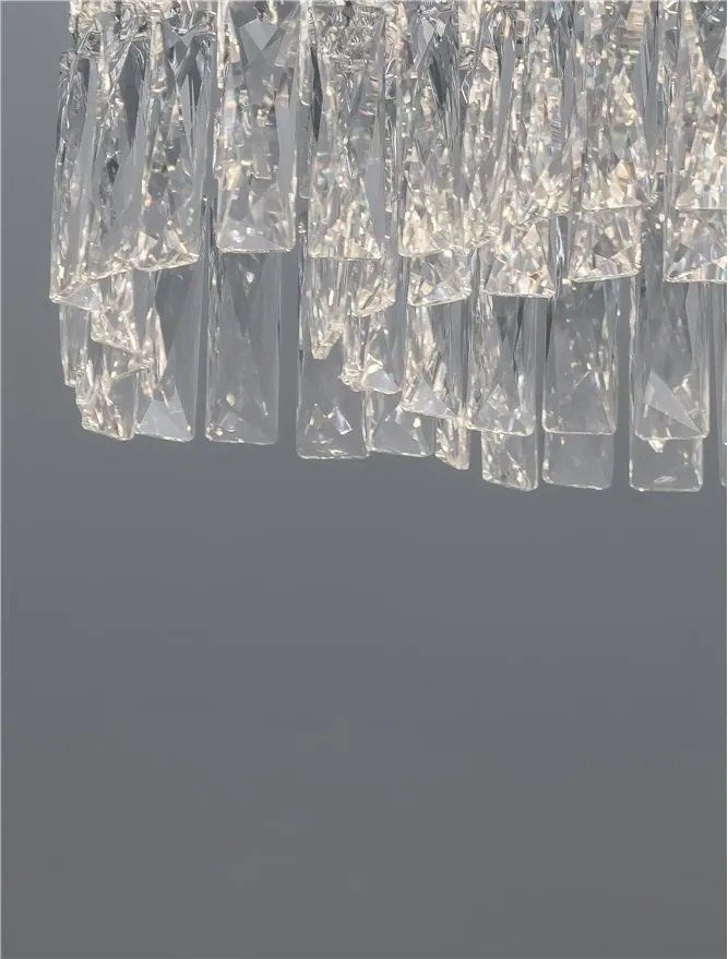 Lustra aplicata LED crom, cristale sticla NUVIA