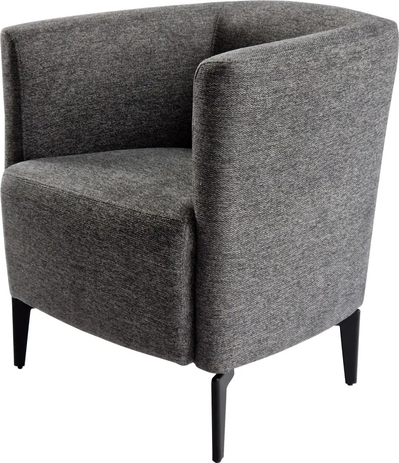 Fotoliu de design, gri / negru, KAPY