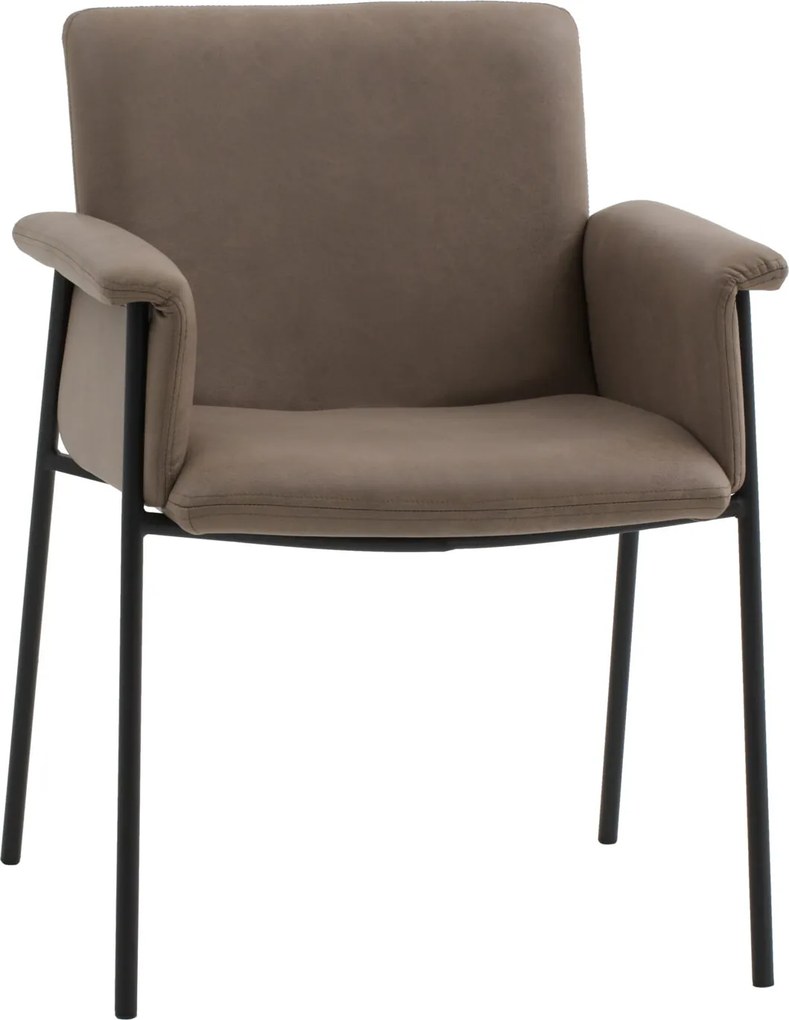 Scaun tip fotoliu Ramira, piele ecologica, structura metalica - MARO