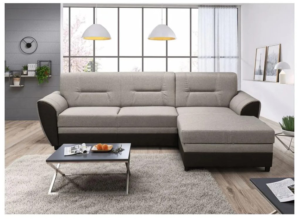 Colțar extensibil Sovard (maro + bej gri) (cu sp. depozitare) (D). 1096889
