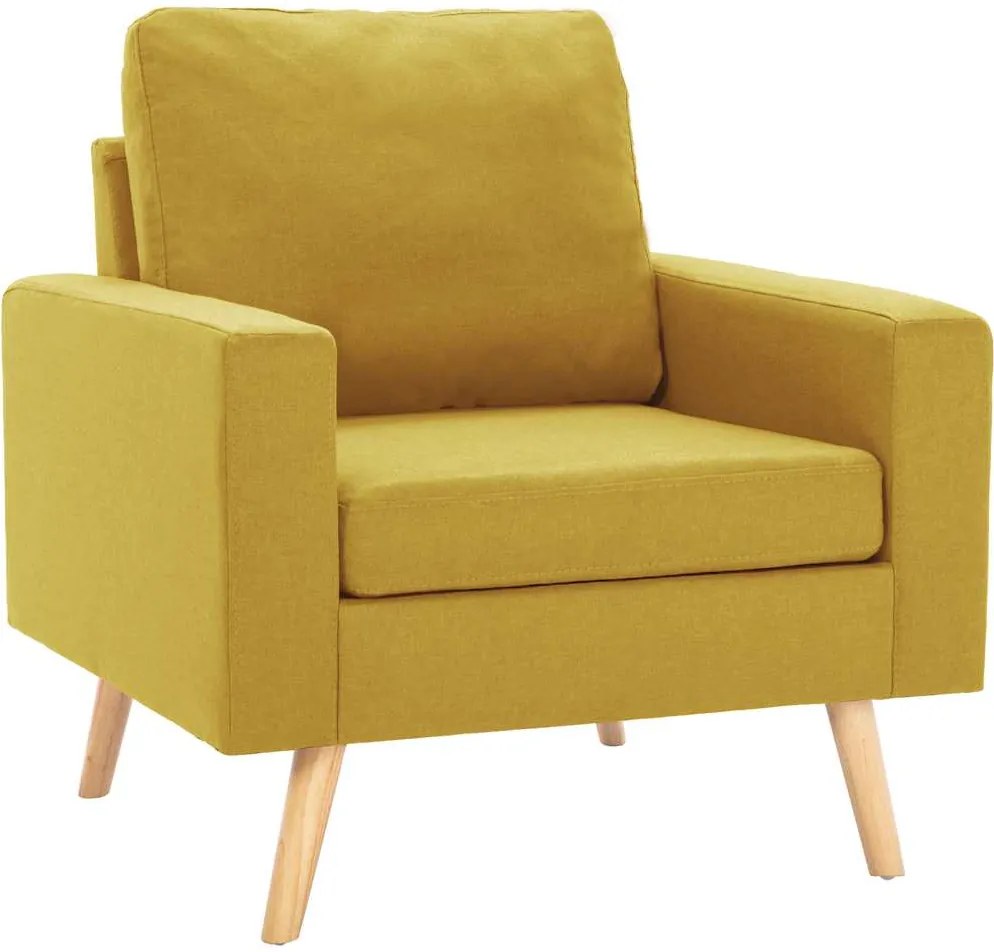 vidaXL Fotoliu, galben, material textil