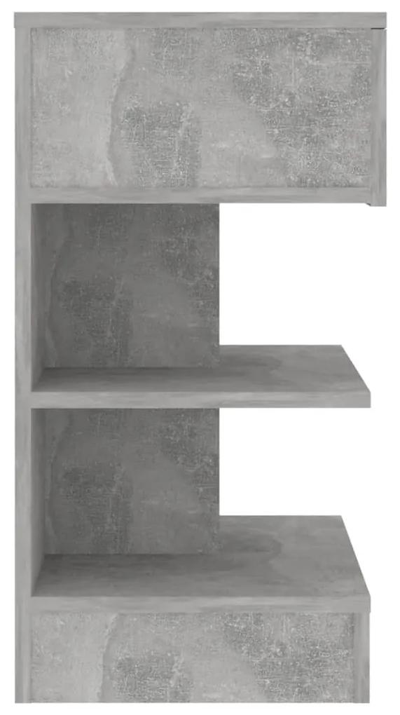 Noptiere, 2 buc., gri beton, 40x35x65 cm 2, Gri beton