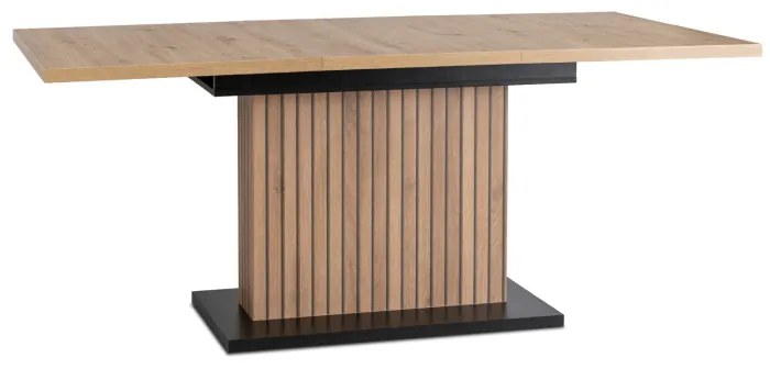JAKS Masă extensibilă 130 - 180 cm stejar artisan negru Giant