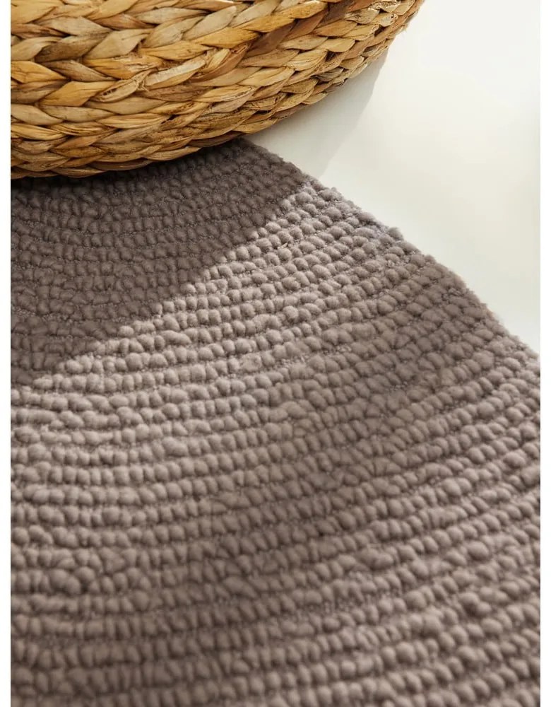 Covor taupe țesut manual rotund din lână ø 200 cm Eleni Taupe – Hanse Home
