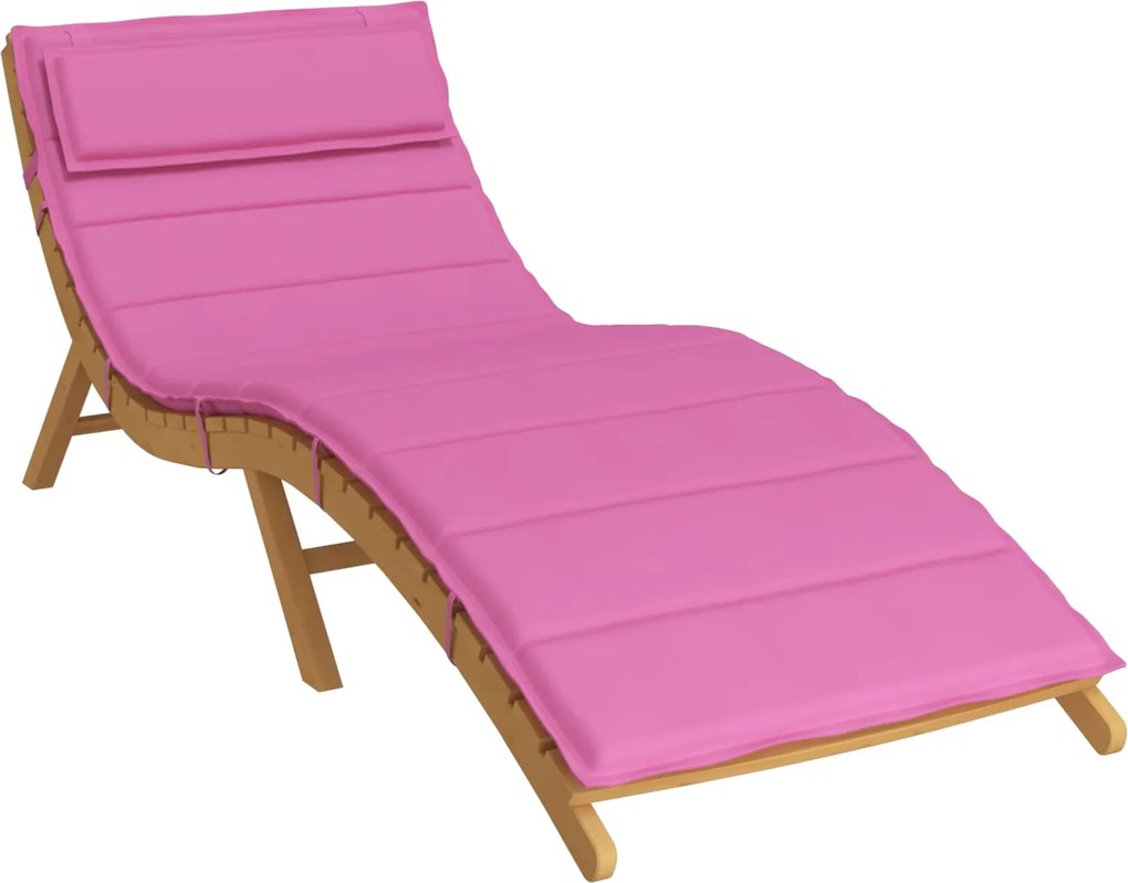 vidaXL Perna de șezlong pentru soare Roz 178 x 60 x 4 cm Tafeta Oxford
