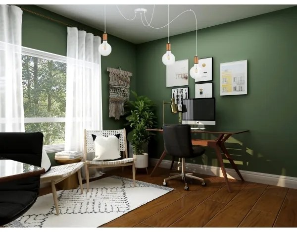 Lustră pe cablu MIROS 3xE27/60W/230V albă/cupru