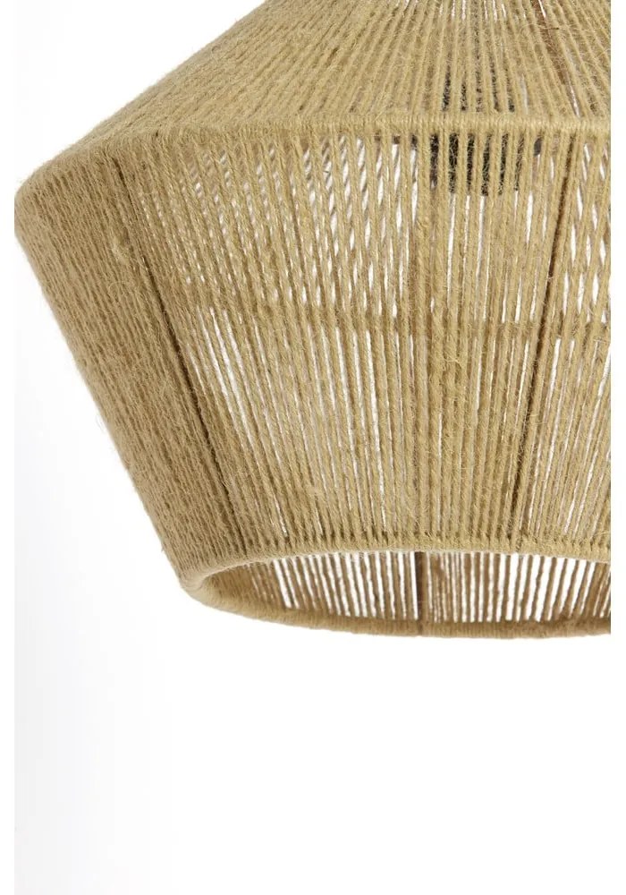 Lustră verde-deschis cu abajur din iută ø 40 cm Fugia – Light & Living
