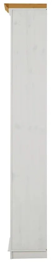 Bibliotecă albă din lemn de pin 74x223x37 cm Anita – Støraa