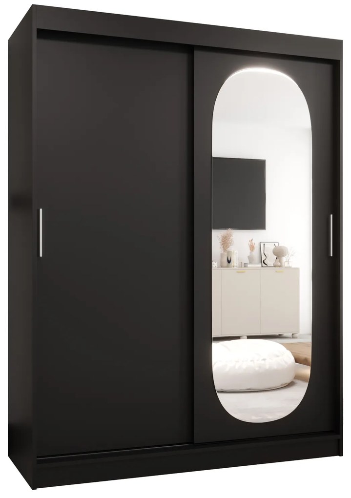 Dulap de haine 150 cm Ronny (Negru). 1126053