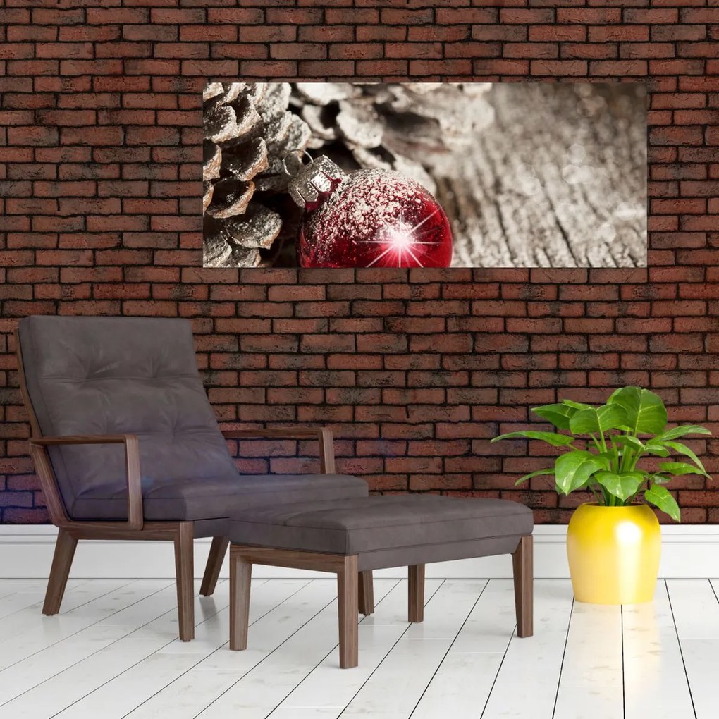 Tablou - Decorațiuni de Crăciun (120x50 cm)