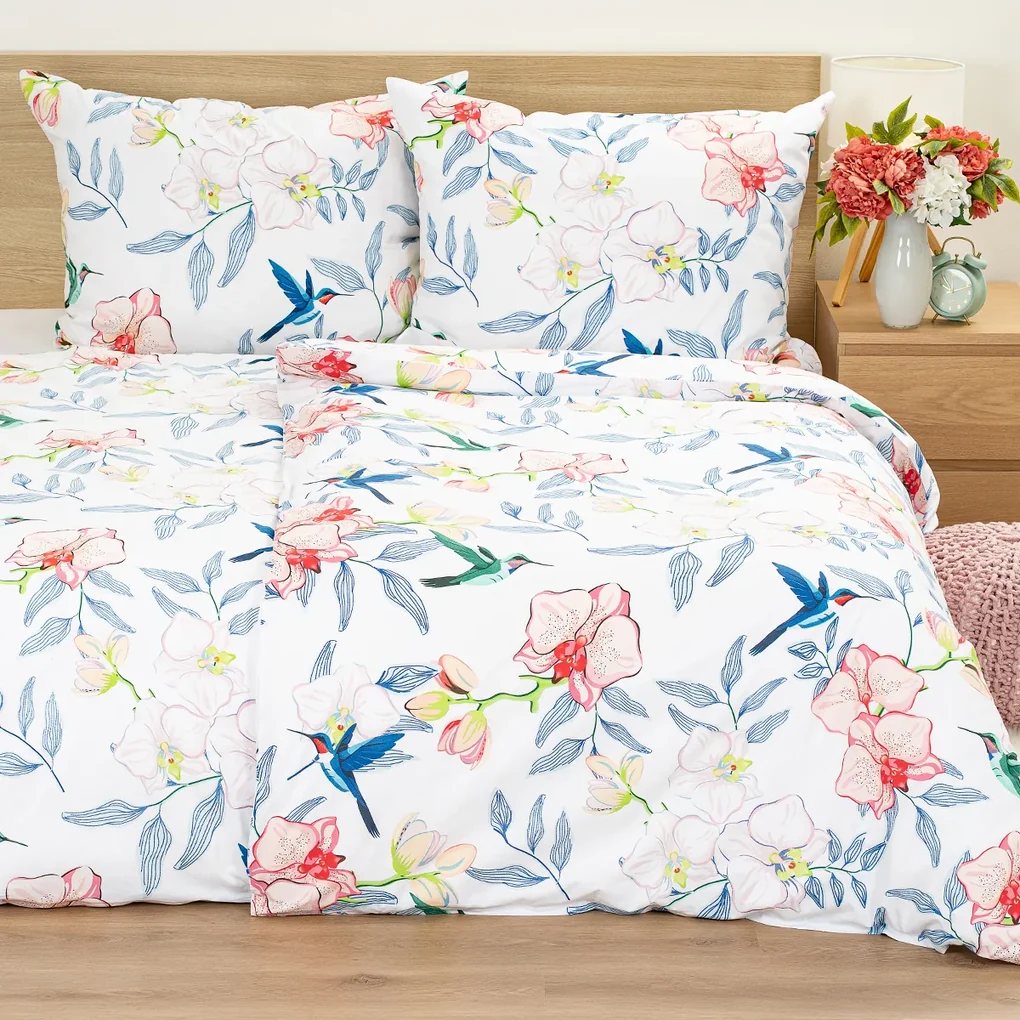 Lenjerie de pat din bumbac 4Home Orchid Paradise, 140 x 220 cm, 70 x 90 cm