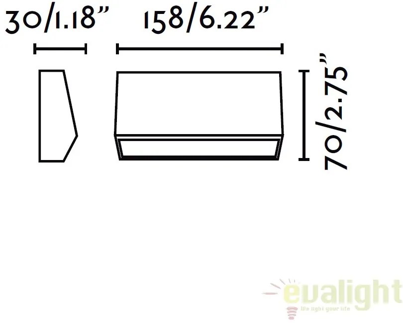 APLICA DE PERETE LED EXTERIOR MODERNA MUST-2 70658