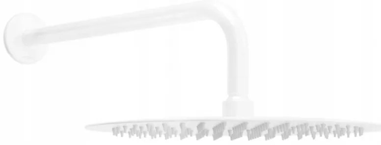 Mexen Slim pară de tip ploaie 30 cm cu braț de duș, Albă - 79230211-20