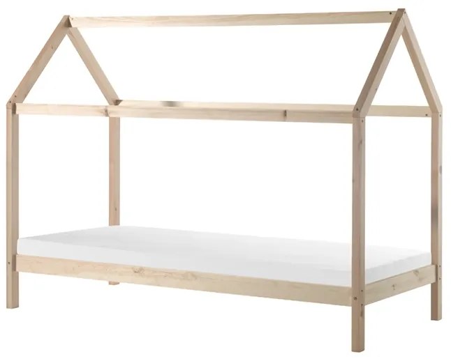 Set DALLAS culoare lemn natural format dintr-un Pat copii Vipack (90 x 200 cm) și o SALTEA PAT COPII Basic Cool (90 x 200 x 10 cm).
