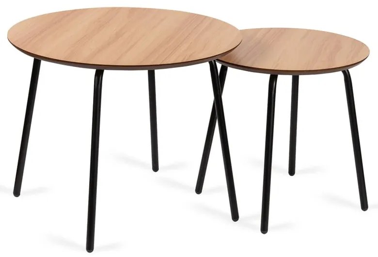 Măsuțe de cafea în culoare naturală 2 buc. rotunde ø 55 cm Luke – Bonami Essentials