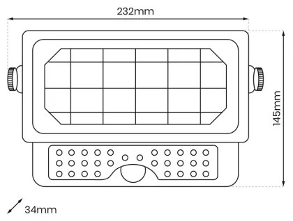 Proiector solar LED cu senzor mișcare EPAD LED/5W/3000 mAh 3,7V 4000K IP65