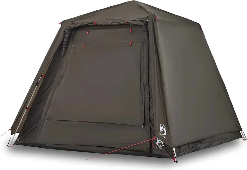 vidaXL Cort de pescuit pentru 4 persoane, maro, setare rapidă