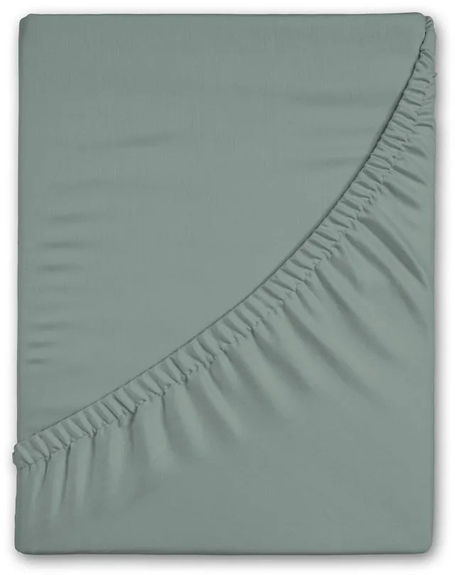 Cearceaf verde din flanelă cu elastic 90x200 cm – Good Morning