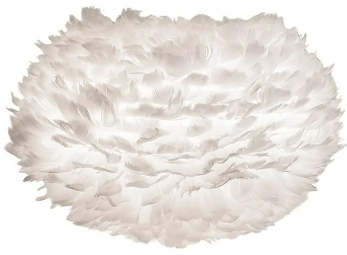 Abajur modern cu pene de gasca EOS alb, 35cm
