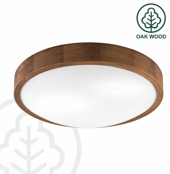 Plafonieră LED Brilagi CARVALHO SLIM 2xE27/60W/230V stejar cireș d. 37 cm