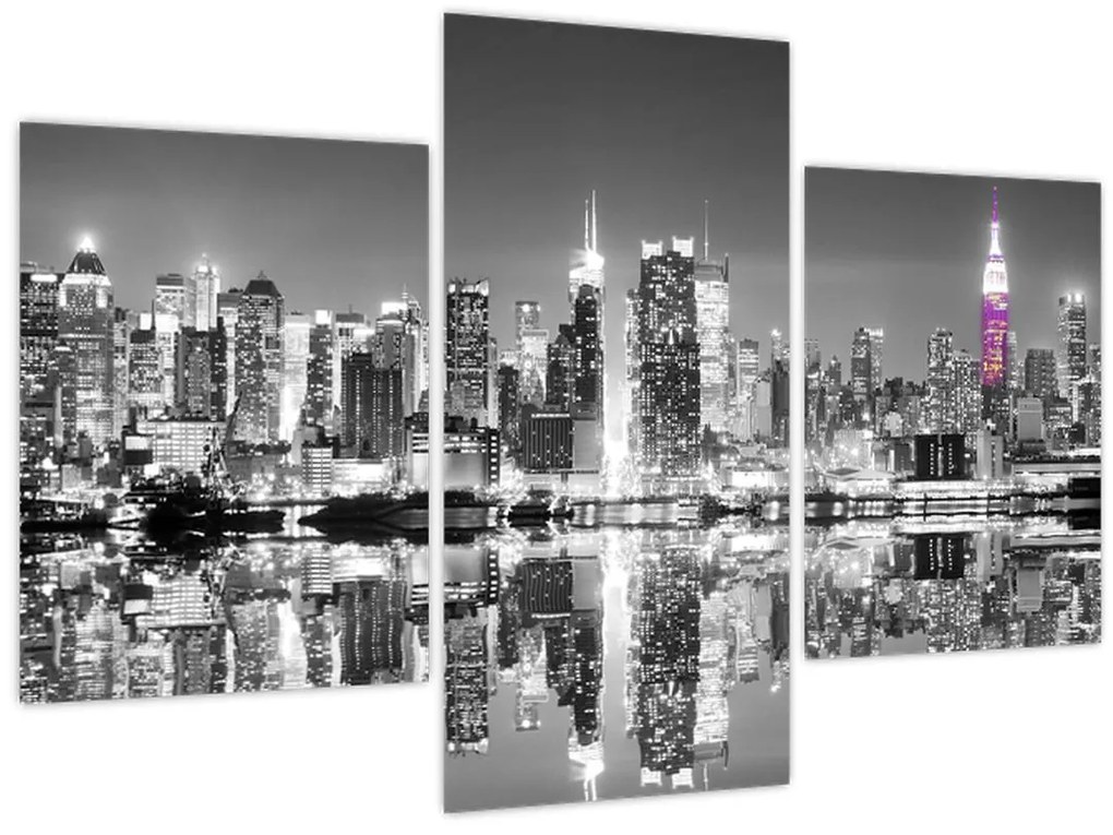 Tablou - New York și zgârie-norii mov (90x60 cm)