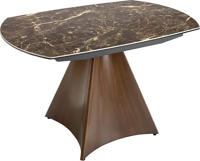 Masa extensibila deosebita design LUX Porcelain Marble 135-205cm