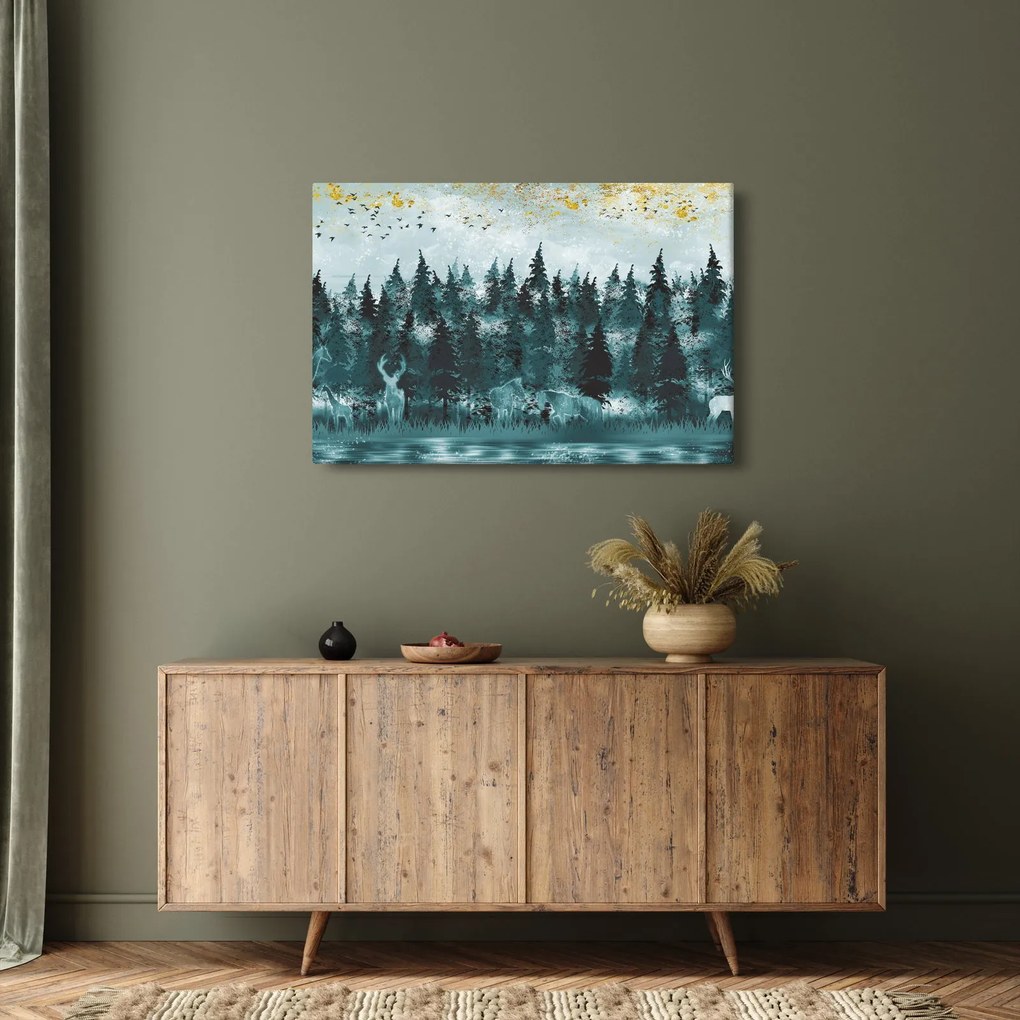 Tablou - Animale din pădure (90x60 cm)