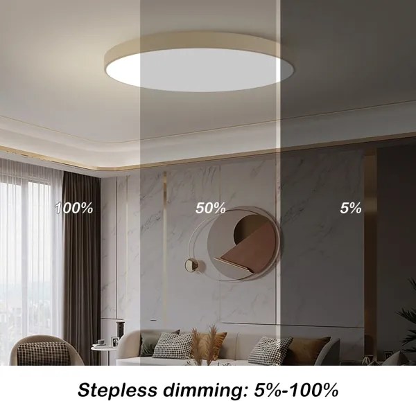 Brilagi-LED Corp de iluminat POOL SMART LED dimabil, 180W, 230V, 120 cm, bej, Wi‑Fi Tuya + telecomandă