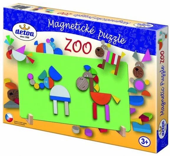 Puzzle magnetic ZOO într-o cutie de 33x23x3,5cm