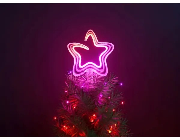 Stea LED RGB dimabilă de Crăciun Twinkly TWTT030SPP-GUSB 76xLED USB Wi-Fi