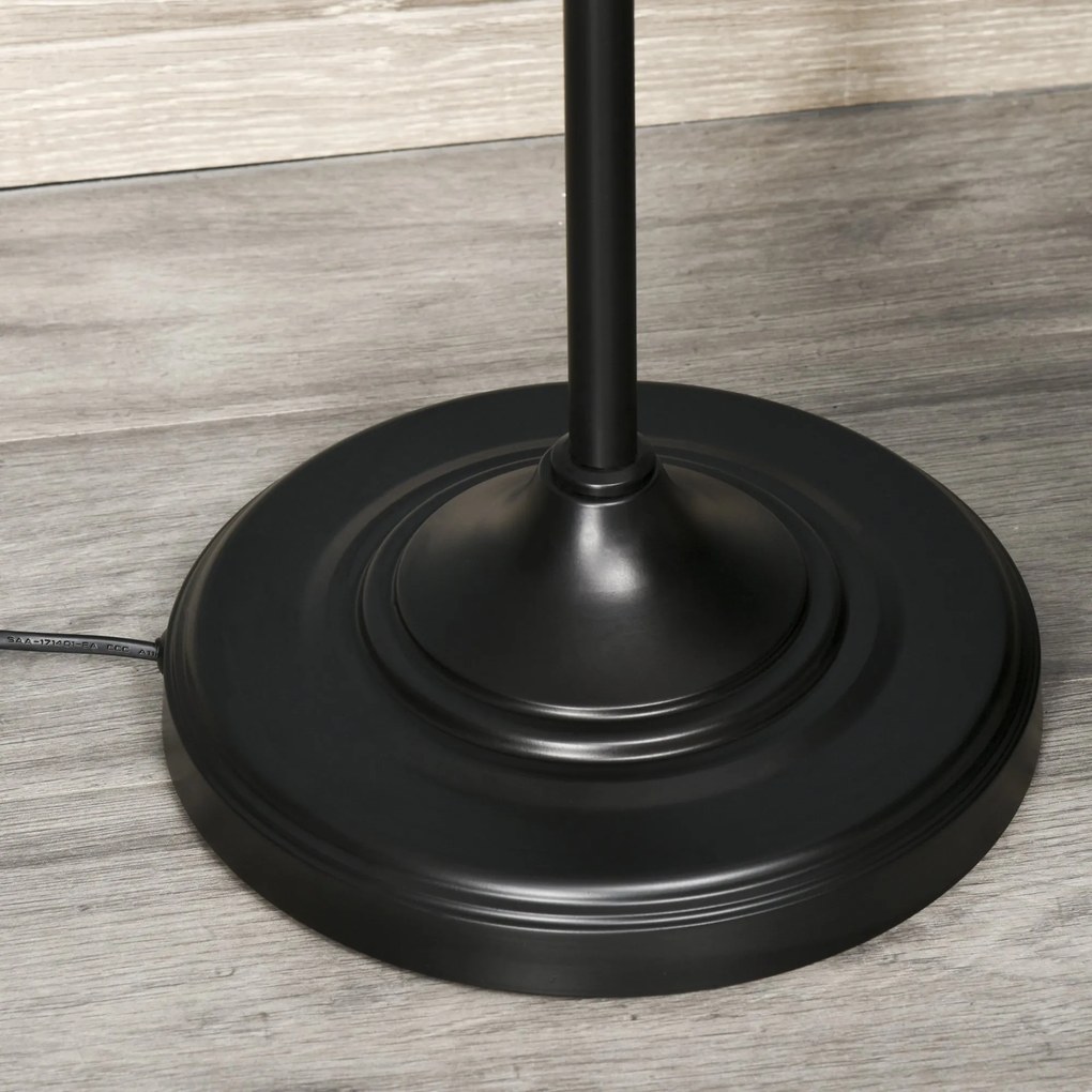 Lampa de podea Design Vintage Industrial din metal negru, lampa de podea moderna Ф35 x 170 cm HOMCOM | Aosom Romania