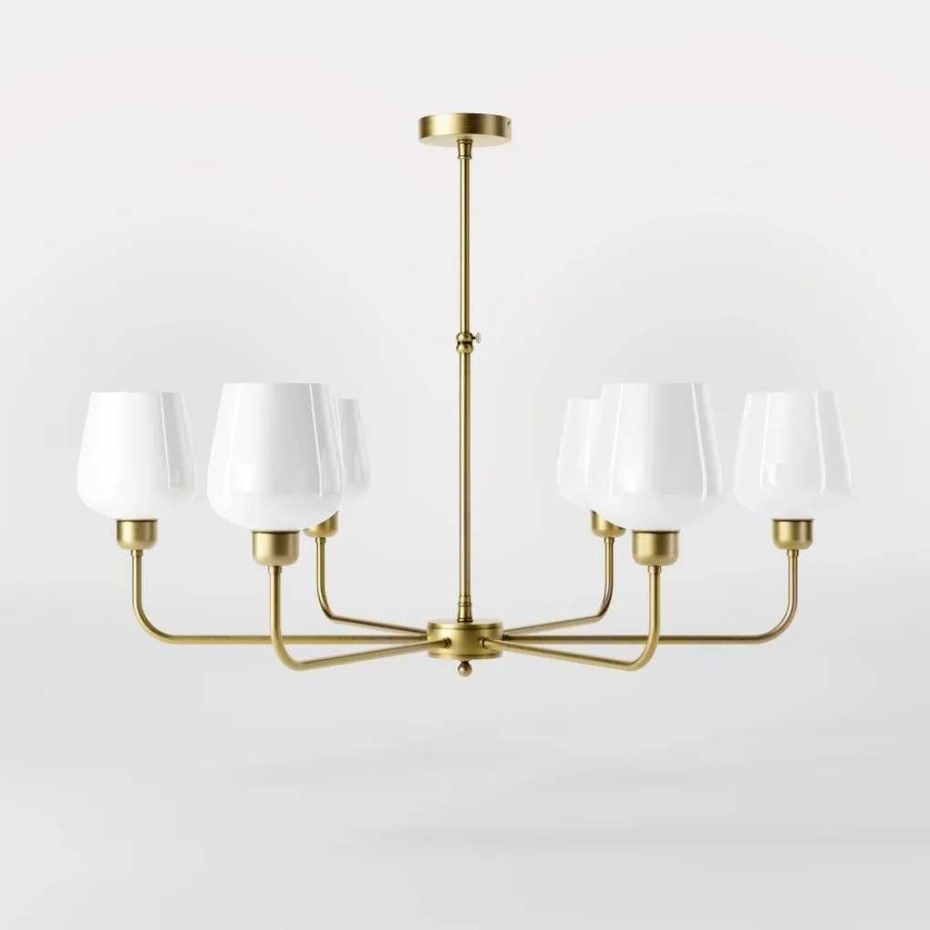 Candelabru design italian din alama si sticla Talis