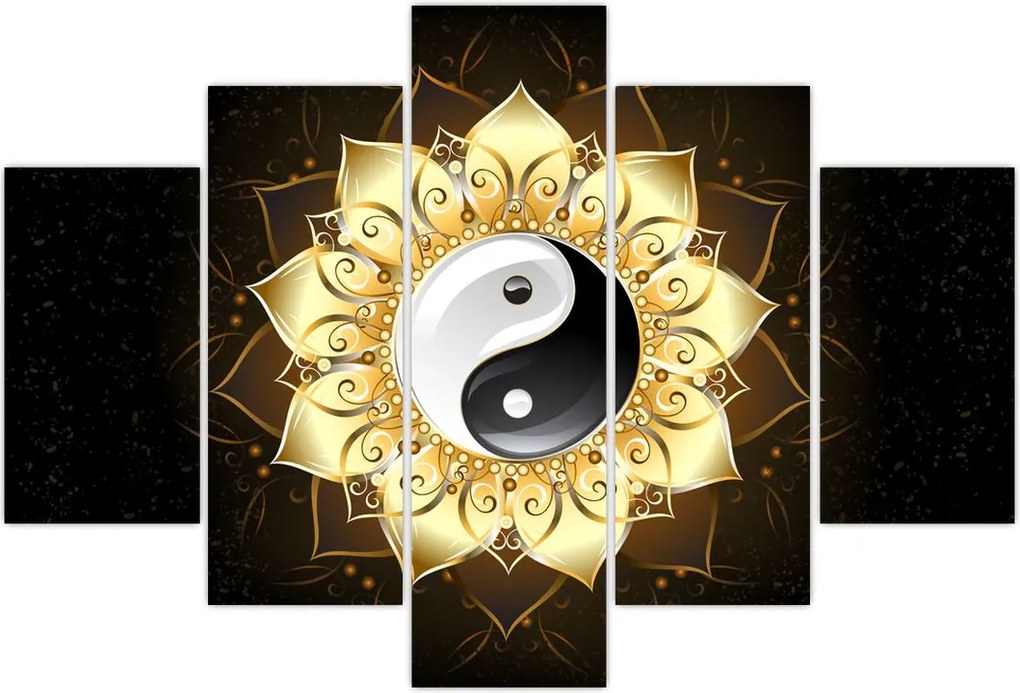 Tablou - Yin-Yan de aur (150x105 cm)