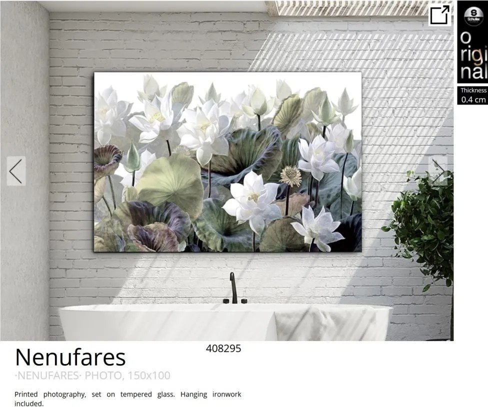 Tablou de perete decorativ Nenufares, 150x100cm