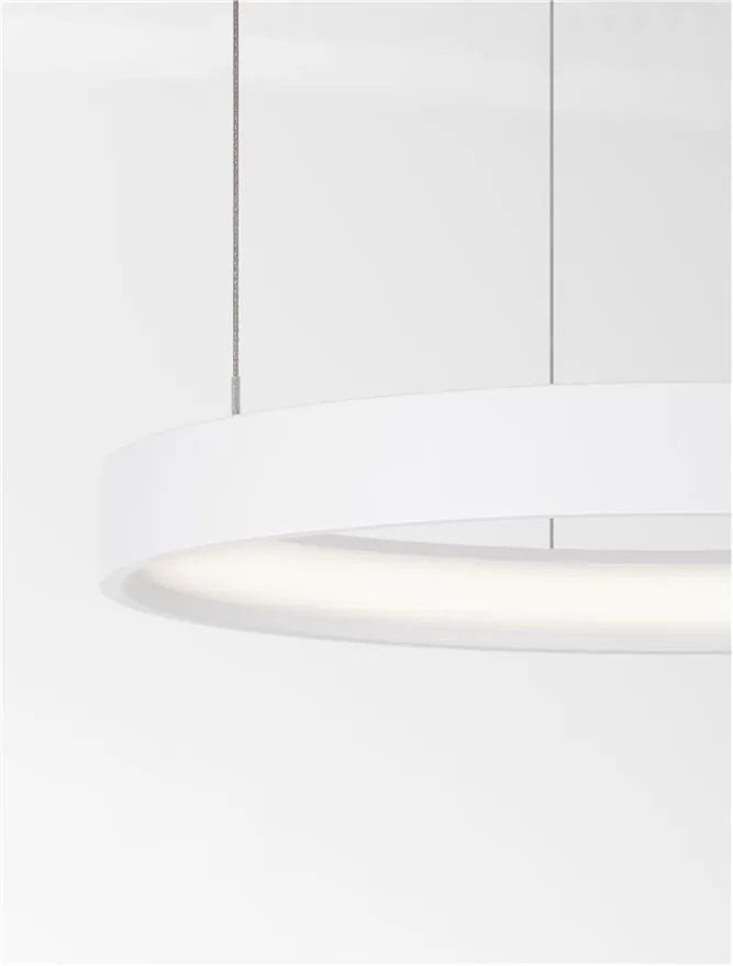 Lustra LED suspendata design modern circular PERRINE D-40cm alba