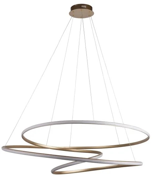 Endon 97645 - Lustră LED dimerizabilă pe cablu TWIRL LED/131W/230V 3000K, auriu