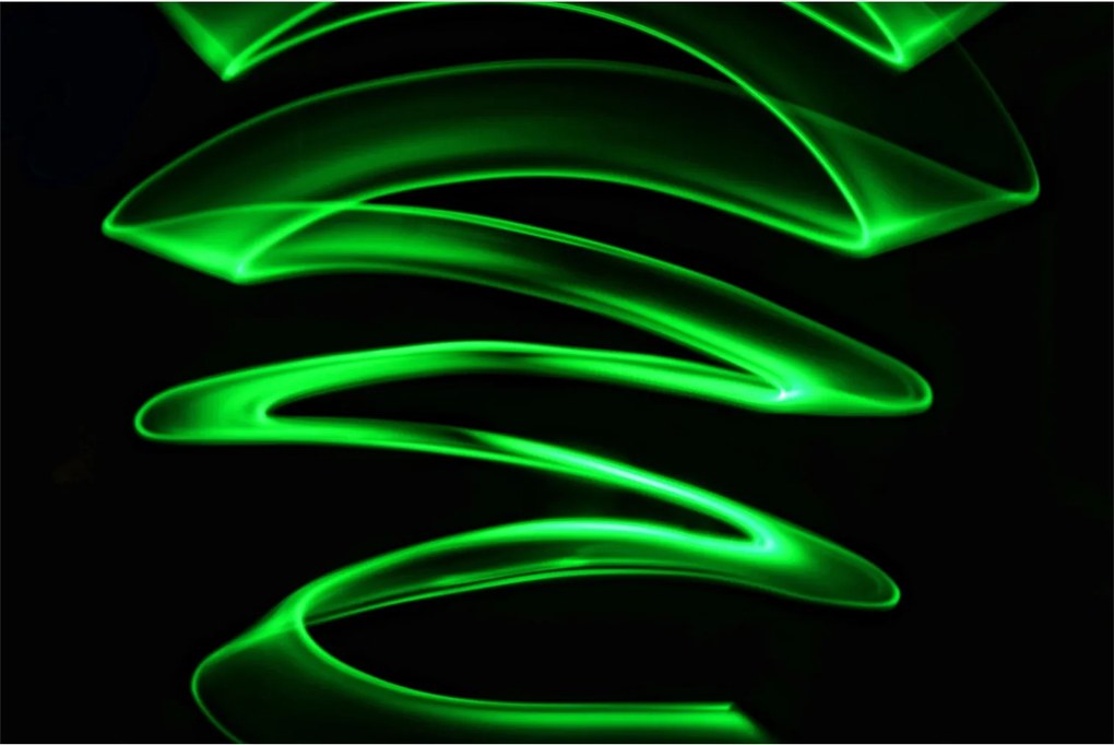 Tablou - valuri neon (90x60 cm)