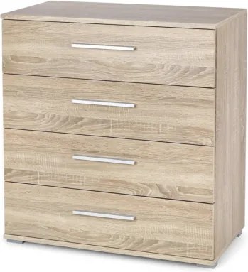 Comoda cu 4 sertare Lima KM-3 Oak, l77xA40xH82 cm