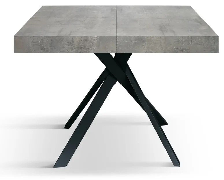 Masă Tifany extensibilă BLAT GRI CIMENT - 140 cm / 90 / h 77 - ALB