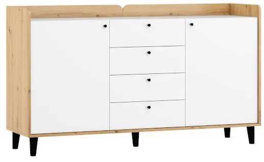 Dolce Dol-06 Comoda Oak Artisan/White High Gloss