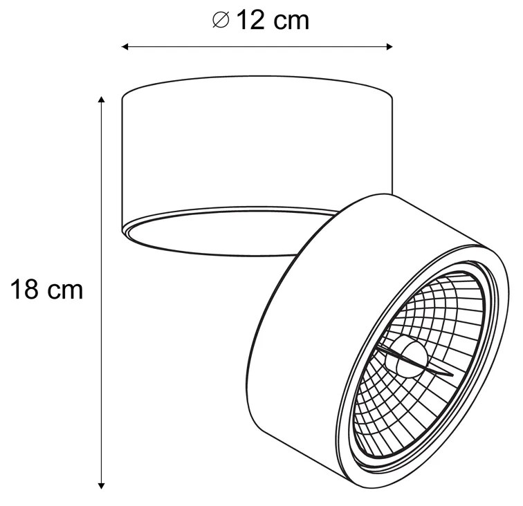 Spotlight modern plafon bej G9 rotund, reglabil și orientabil - Go Nine