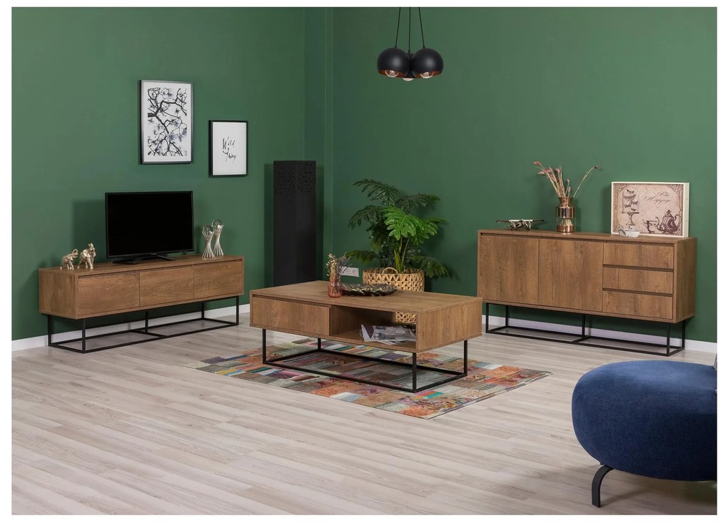 Mobilier living Lexuna 14 (Nuc + Negru). 1089038