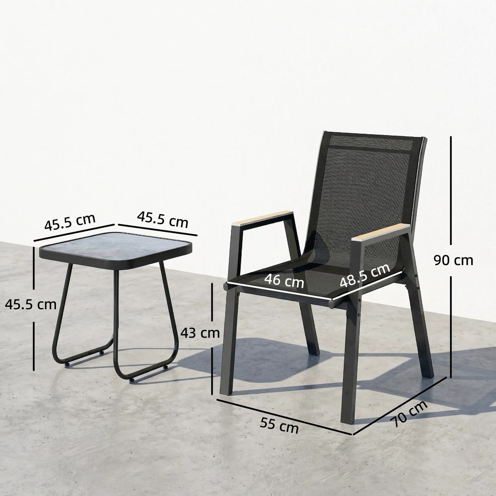 Outsunny set bistro terasă elegant | Aosom Romania