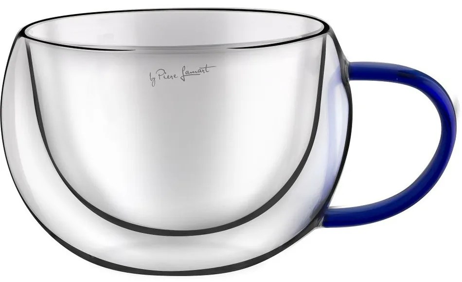 Lamart LT9113 Set de 2 pahare pentru cappuccinoVaso, 270 ml, albastru