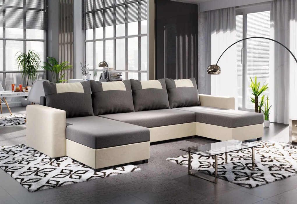 Supermobel Colțar extensibil în formă de U STAR, 303x140, sawana 05/sawana 14