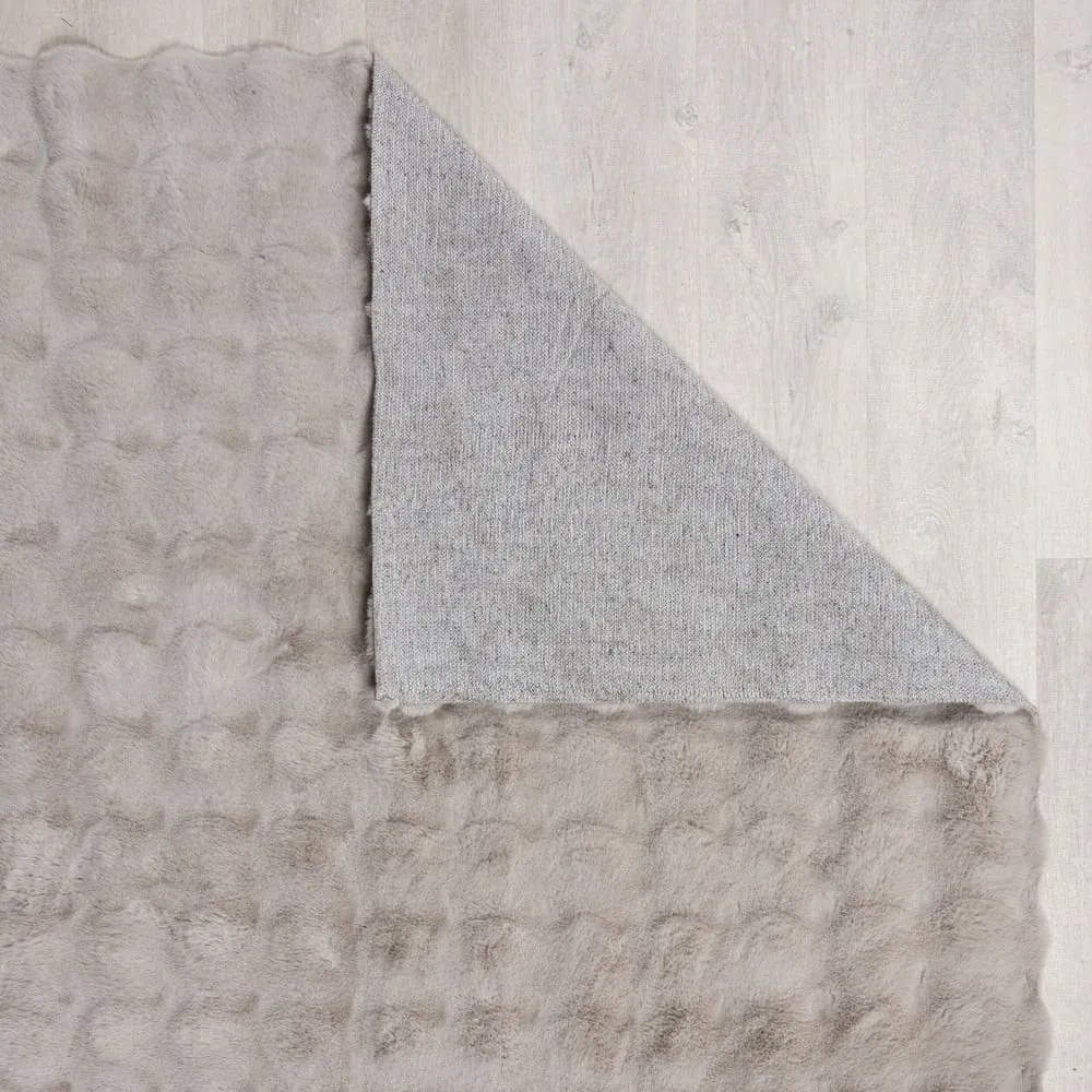 Blană gri deschis sintetică 160x230 cm Waffle Faux Fur – Flair Rugs