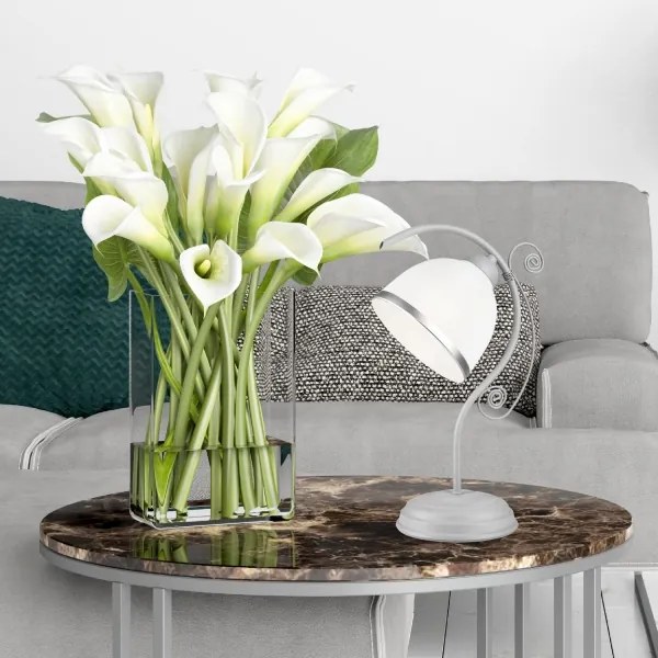 Lampă de masă RETRO II 1xE27/60W/230V argintiu