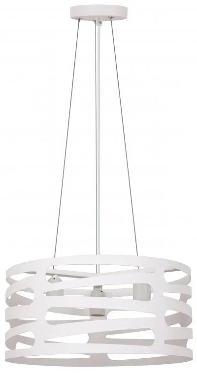 Lustră albă cu abajur din metal Marisa – GTV