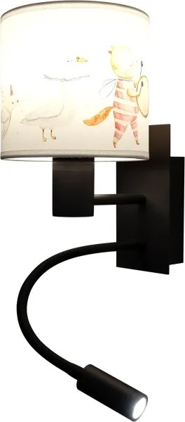 Brilagi - Lampă LED flexibilă BOBO 1xE27/25W/230V + LED/3W negru/alb/cu animale