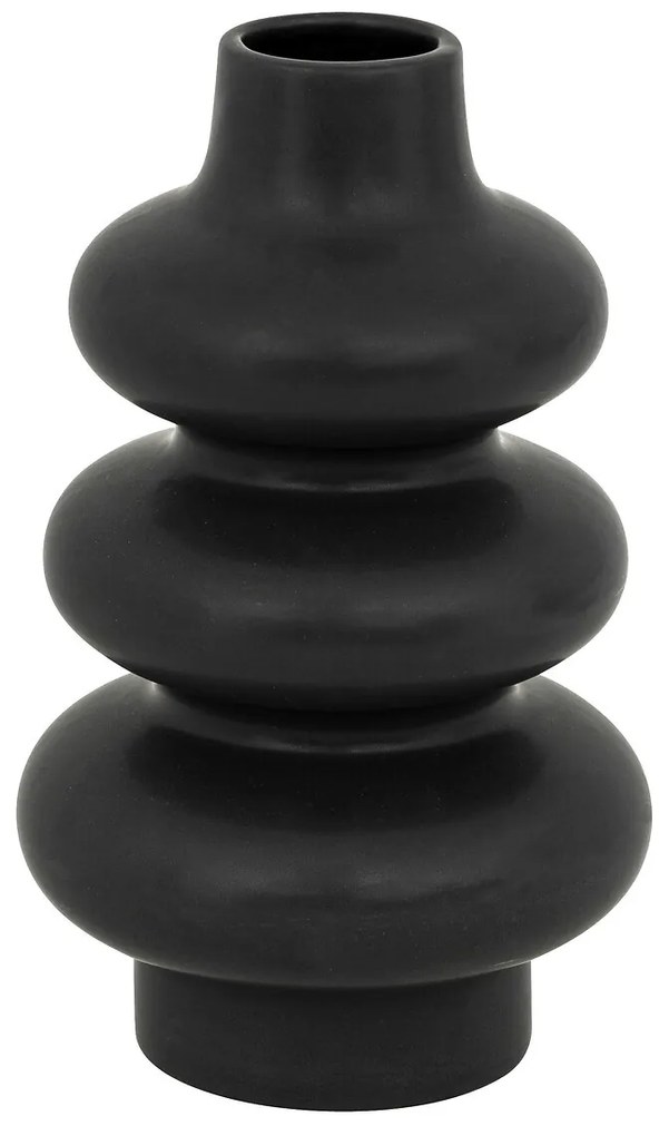 Vaza CLOTHILDE ceramica neagra, inaltime 25 cm